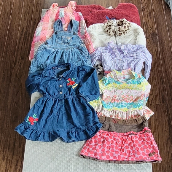 Toddler Girl Bundle Clothes Jean Dress Skirt Sweater Comfy Dress Cozy 24 months - Picture 2 of 16